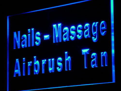 Nails Massage Airbrush Tan Shop Neon Light Sign